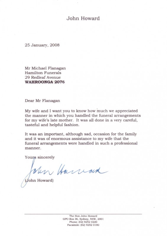 The Hon John Howard